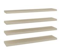 vidaXL Étagères suspendues 4 pcs. Aspect chêne 120x23,5x3,8 cm MDF