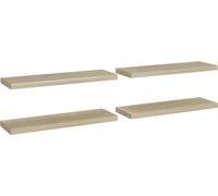 vidaXL Étagères suspendues 4 pcs. Aspect chêne 80x23,5x3,8 cm MDF