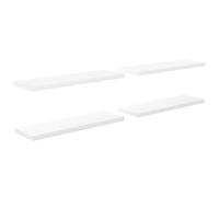 vidaXL Étagères suspendues 4 pcs. Blanc brillant 120x23,5x3,8 cm MDF