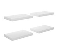 vidaXL Étagères suspendues 4 pcs. Blanc brillant 40x23x3,8 cm MDF