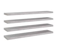 vidaXL Étagères suspendues 4 pcs. Gris béton 120x23,5x3,8 cm MDF