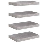 vidaXL Étagères suspendues 4 pcs. Gris béton 40x23x3,8 cm MDF