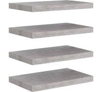 vidaXL Étagères suspendues 4 pcs. Gris béton 50x23x3,8 cm MDF