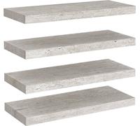 vidaXL Étagères suspendues 4 pcs. Gris béton 60x23,5x3,8 cm MDF
