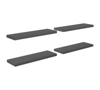 vidaXL Étagères suspendues 4 pcs. Gris brillant 80x23,5x3,8 cm MDF