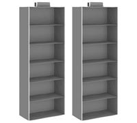 Vidaxl Étagères Suspendues De Rangement 2 Pcs 6 Niveaux Tissu