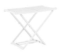 vidaXL Étendoir à linge pliable Blanc Plastique