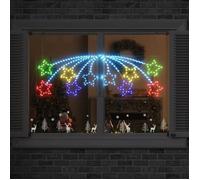 vidaXL Étoile de Noël 432 LED multicolore 180×57 cm PVC – déco de salon