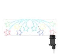 vidaXL Étoile de Noël avec 432 LED Multicolore 180 x 57 cm PVC, Salon, déco de Noël moderne, lumières durables, éclairage festif, ornements multicolores, illumination des fêtes