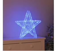 vidaXL Étoile en 3D 50 LED Bleu 55 x 53 5 x 10 cm Acrylique 42019100
