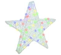 vidaXL Étoile en 3D Multicolore 55 x 53,5 x 10 cm Acrylique, Salon, Ornement de Noël en Forme d'étoile Moderne, déco Minimaliste, éclairage LED Durable