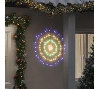 vidaXL Étoile rayonnante de Noël 140 LED 2 pcs multicolore 17 cm