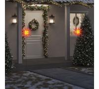 vidaXL Étoiles de Moravie avec piquets 3 pcs LED pliable rouge 57 cm