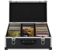 vidaXL Étui de CD pour 60 CD Aluminium ABS Noir