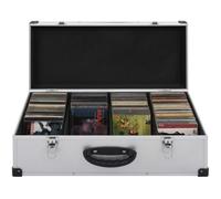 vidaXL Étui de CD pour 80 CD Aluminium ABS Argenté