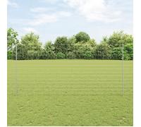 vidaXL Euro Clôture avec 10 Pieux Argent 1,6x10 m Acier 3336175