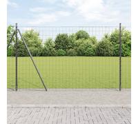 vidaXL Euro Fence avec 7 poteaux flanqués 1,6x10 m Acier galvanisé