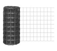 vidaXL Clôture barrière de jardin Euro 10 x 0,8 m Maille acier 100 x 100 mm Gris