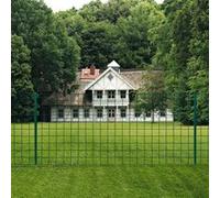 vidaXL Ensemble de clôture Euro 20 x 1,2 m - Acier vert, grillage pour jardin