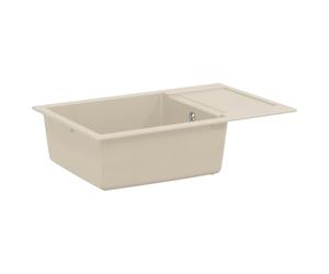 vidaXL Évier Beige 780 x 500 mm 80% Quartz et 20% Résine