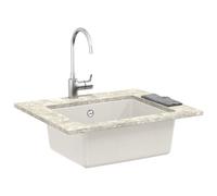 vidaXL Évier Blanc 530 x 460 mm 80% Quartz et 20% Résine