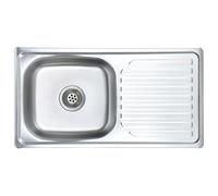 vidaXL Évier de cuisine encastré rectangulaire – acier inoxydable, avec crépine et piège