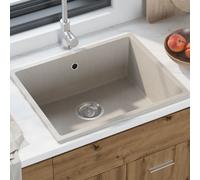 Vidaxl Évier De Cuisine Avec Trou De Trop-Plein En Granit Beige