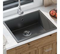 Vidaxl Évier De Cuisine Avec Trou De Trop-Plein En Granit Gris