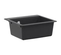 vidaXL Évier de cuisine avec un bac en granit 47 x 44 x 19 cm Graphite | Fabriqué à partir de 80 % de quartz et 20 % de résine, le bassin résiste à des températures allant jusqu'à 280 °C