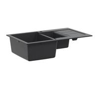vidaXL Évier de cuisine double vasque en granit graphite 80 x 50 x 30,5 cm