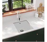 vidaXL Evier de Cuisine Egouttoir Encastré Réversible avec Trou de Montage pour Robinet et Distributeur de Savon Maison 144869