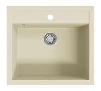 Évier de cuisine Granit - VIDAXL - Seul lavabo - Beige