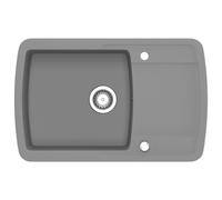 vidaXL Évier de cuisine en granit Bac unique Gris