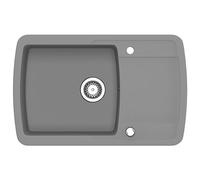 vidaXL Évier de Cuisine en Granit Bac Unique Gris Décor de Cuisine Maison