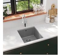 vidaXL Évier de Cuisine en Granit Bac Unique Gris Décoration Cuisine Maison 142961