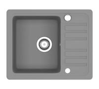 vidaXL Évier de Cuisine en Granit Bac Unique Gris Décoration Cuisine Maison