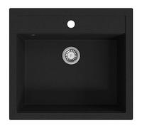 vidaXL Evier de Cuisine en Granit Bac Unique Lavabo Encastré Réversible Maison 142954