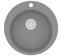vidaXL Évier de Cuisine en Granit Bac Unique Rond Gris Décor de Cuisine Maison 142957
