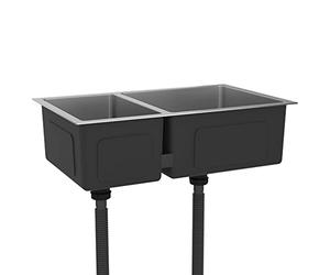 vidaXL Evier de Cuisine Evier à Encastrer Maison Intérieur Montage Au-dessus ou Au-dessous Résistant aux Rayures et aux Chocs Acier Inoxydable