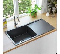 vidaXL Evier de Cuisine Fait à la Main Evier Encastré Evier Rectangulaire Évier à Vasque Intérieur Maison Résistant Robuste 145086