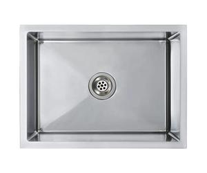 vidaXL Evier de Cuisine Fait à la Main Evier Encastré Evier Rectangulaire Évier à Vasque Intérieur Maison Résistant Robuste Acier Inoxydable