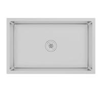 vidaXL Evier de Cuisine Fait à la Main Maison Intérieur Lavabo de Salle de Bain Argenté Acier Inoxydable