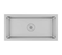 vidaXL Evier de Cuisine Fait à la Main Maison Intérieur Lavabo de Salle de Bain Argenté Acier Inoxydable