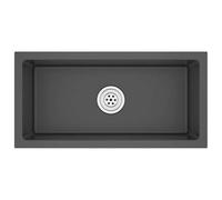 vidaXL Evier de Cuisine Fait à la Main Maison Intérieur Lavabo de Salle de Bain Noir Acier Inoxydable