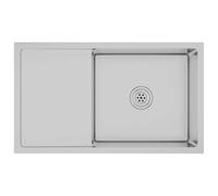 vidaXL Evier de Cuisine Fait à la Main Maison Intérieur Lavabo Installation de Cuisine Argenté Acier Inoxydable