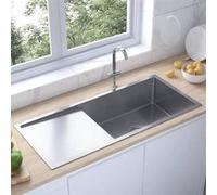 vidaXL Évier de cuisine fait main Acier inoxydable encastré rectangulaire 51526