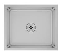 vidaXL Evier de Cuisine Fait à la Main Intérieur Lavabo Maison Argenté Acier Inoxydable 51502