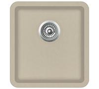 vidaXL Évier de cuisine Granit Seul lavabo Beige
