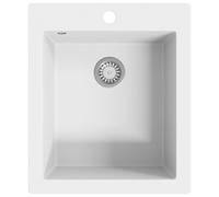 vidaXL Évier de cuisine Granite Blanc crème