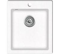 vidaXL Évier de cuisine Granite 141674 – À encastrer, lave-main, blanc crème